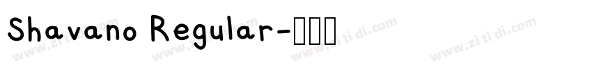 Shavano Regular字体转换